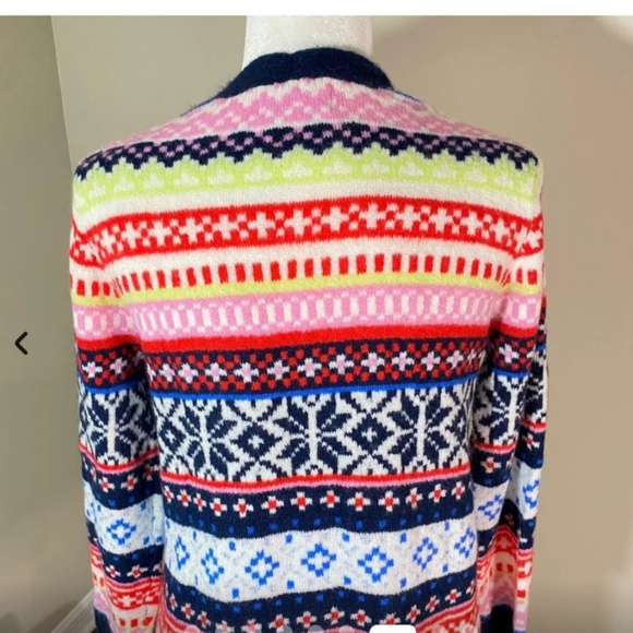 NWT Old Navy Cozy Fair Isle Long Line Nordic Duster Open Cardigan Small, multi - Picture 7 of 11